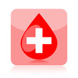 Blood droplet medical icon