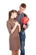 Photo: Happy couple with heart shape balloon Happy couple with heart shape balloon
