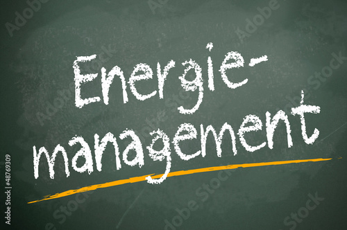 Illustration: Kreidetafel mit Energiemanagement Kreidetafel mit Energiemanagement