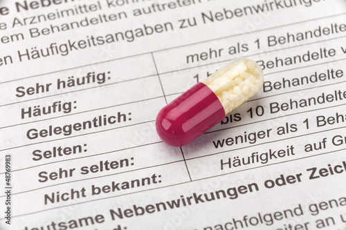 Photo: Kapsel auf Packungsbeilage - Nebenwirkungen Kapsel auf Packungsbeilage - Nebenwirkungen
