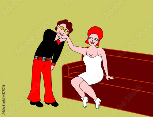 Vector: Womanizer at a bar Womanizer at a bar