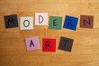 'MODERN ART' in words on tiles - the arts, Picasso, painters