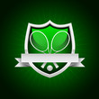 Vector tennis emblem, Eps8 - No transparency.