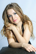 portrait of the beautiful girl with long hair