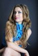 bright portrait of the beautiful girl with long hair