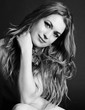 bright portrait of the beautiful girl with long hair
