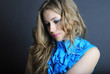 bright portrait of the beautiful girl with long hair