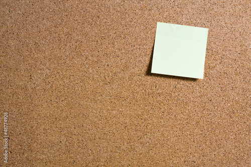 Photo: Sticky Notes on Cork Board Sticky Notes on Cork Board