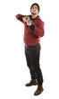 Rude man with shotgun