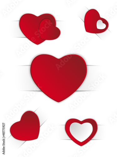 Vector: Valentines Day Set of Five Stickers Valentines Day Set of Five Stickers