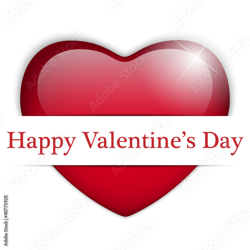 Vector: Glass Red Glossy Heart Glass Red Glossy Heart