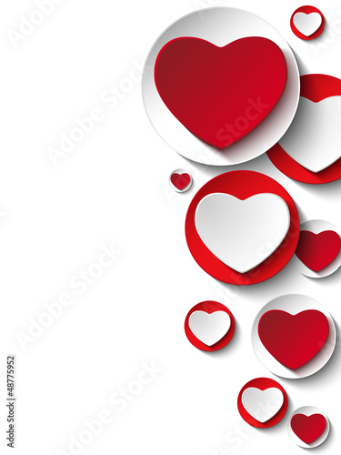 Vector: Valentine Day Heart on White Button Valentine Day Heart on White Button
