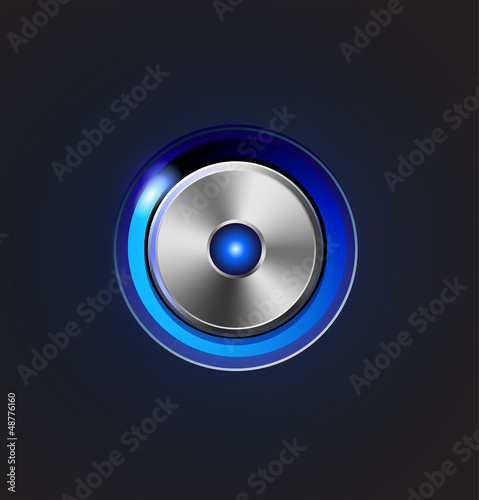 Vector: Glossy media player metal button Glossy media player metal button