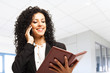 Busy businesswoman at work