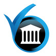 bourse sur bouton validé bleu
