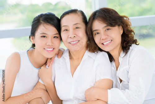 Photo: Senior woman with daughter and granddaughter Senior woman with daughter and granddaughter