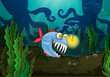 A monster fish and octopus