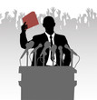 person giving to interview