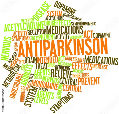Illustration: Word cloud for Antiparkinson Word cloud for Antiparkinson