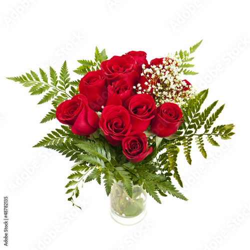 Photo: Bouquet of fresh red roses Bouquet of fresh red roses
