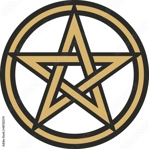 Vector: Pentakel - Vektor Grafik - Pentagramm im Kreis Pentakel - Vektor Grafik - Pentagramm im Kreis