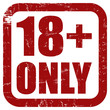 Grunge Stempel rot quad 18+ ONLY