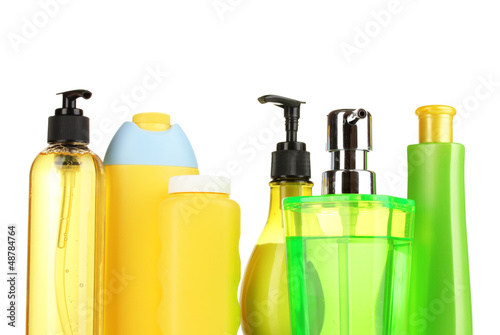 Photo: A lot of different cosmetic products for personal care isolated A lot of different cosmetic products for personal care isolated