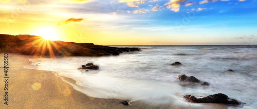 Photo: Crépuscule sur la plage de Cap Champagne, La Réunion. Crépuscule sur la plage de Cap Champagne, La Réunion.