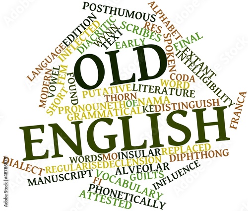 Illustration: Word cloud for Old English Word cloud for Old English