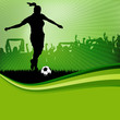 Fußballspielerin Flyer