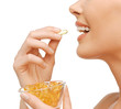 woman with vitamins