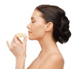 woman with soap