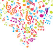 Vector musical notes vector background