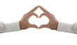 Hands in the form of a heart