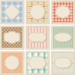 Vector: Vintage patterned card templates set. Vintage patterned card templates set.