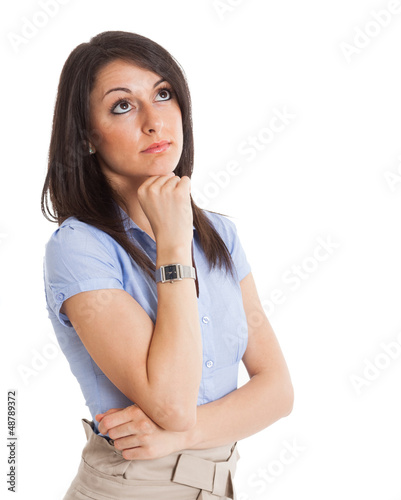 Photo: Pensive young woman Pensive young woman