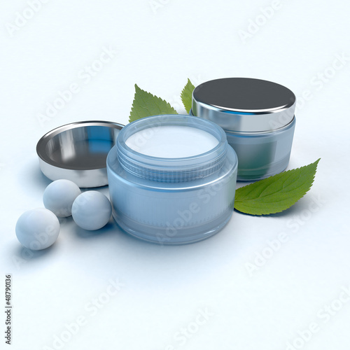 Illustration: Blue beauty products Blue beauty products