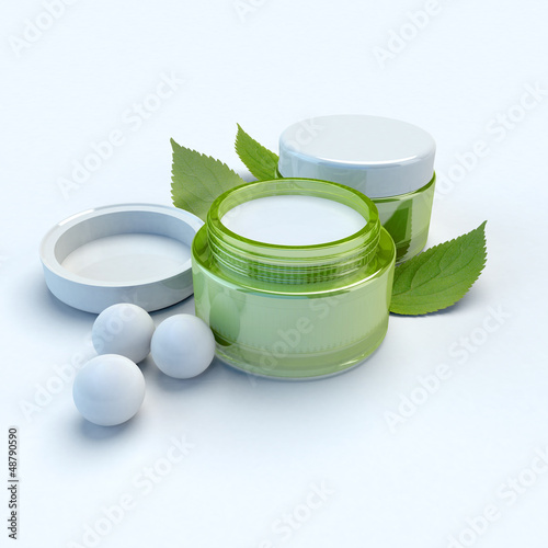 Illustration: Green beauty products Green beauty products