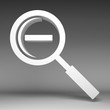 3d Magnifying glass icon