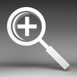 3d Magnifying glass icon