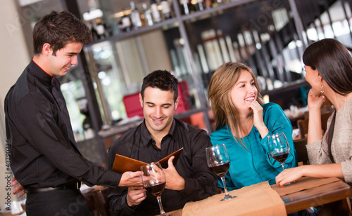 Photo: Friends at a restaurant Friends at a restaurant