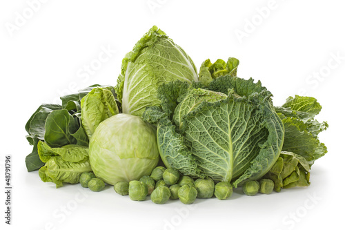Photo: Assortment of fresh cabbages Assortment of fresh cabbages