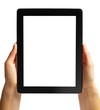 Photo: Digital Tablet in Hand Isolated in White Digital Tablet in Hand Isolated in White