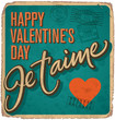 hand-lettered vintage valentines card (vector)