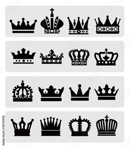 Vector: black crowns black crowns