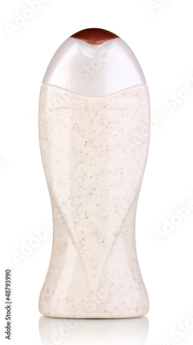 Photo: cosmetic bottle isolated on white cosmetic bottle isolated on white