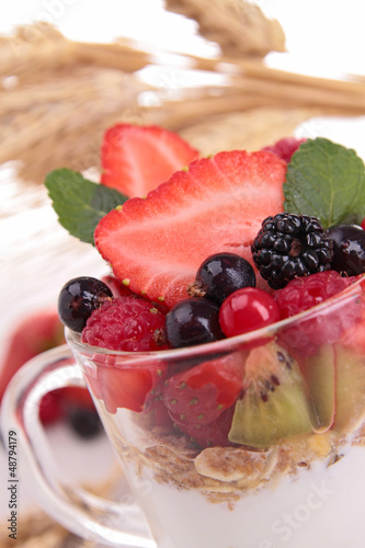 Photo: yogurt with muesli and berries yogurt with muesli and berries
