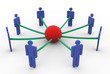 3d business network concept