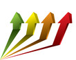 Vektor: The abstract of vector graph chart arrow The abstract of vector graph chart arrow