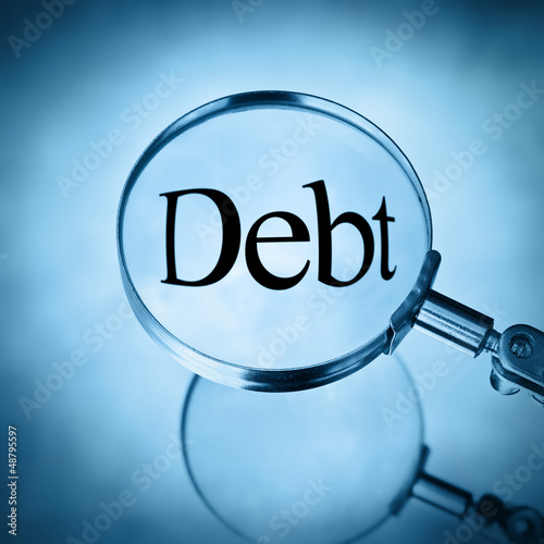 Photo: focus on debt focus on debt